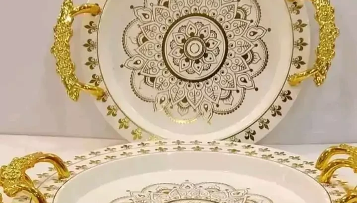 Plateaux de Service de Luxe en Céramique