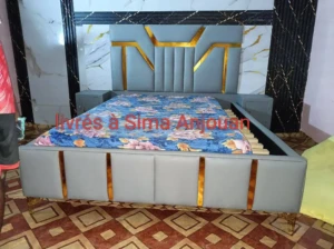 Lit moderne capitonné de luxe