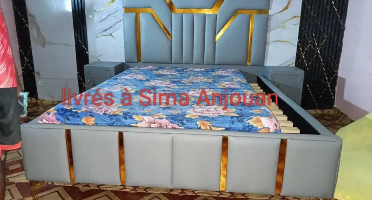 Lit moderne capitonné de luxe