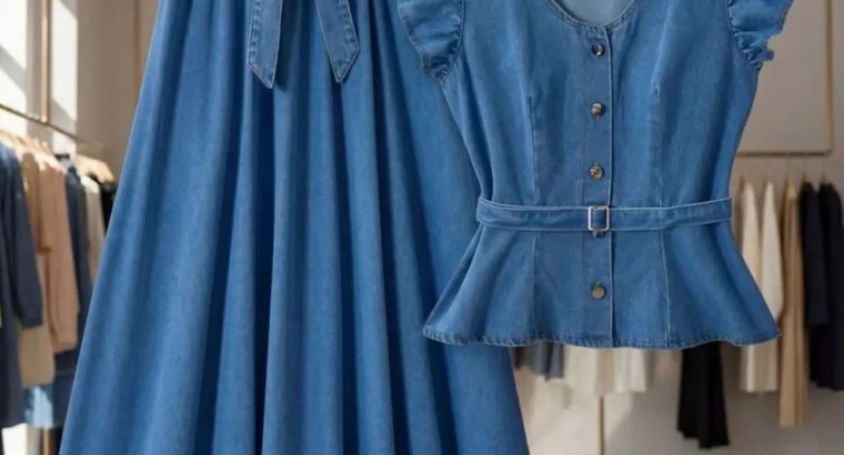 Robe Élégante Bleue Femme –...