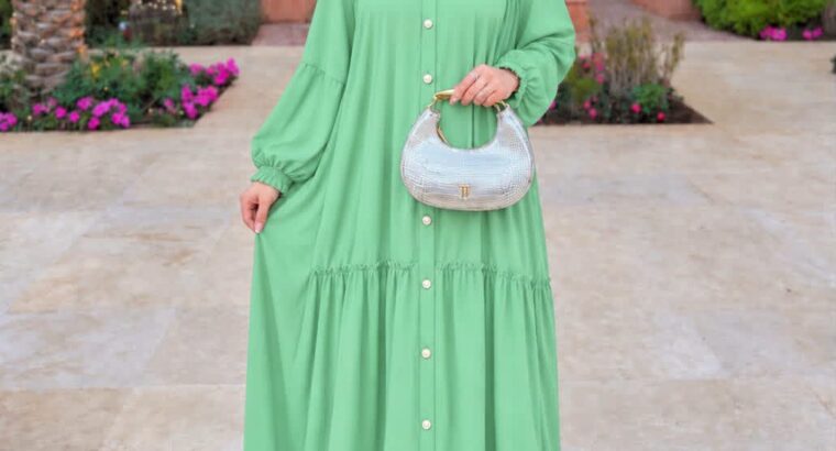 Robe Ample en Coton avec Voile Assorti