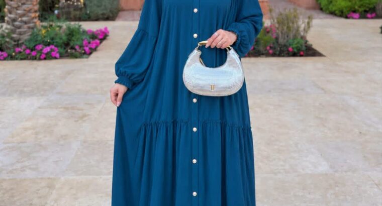 Robe Ample en Coton avec Voile Assorti