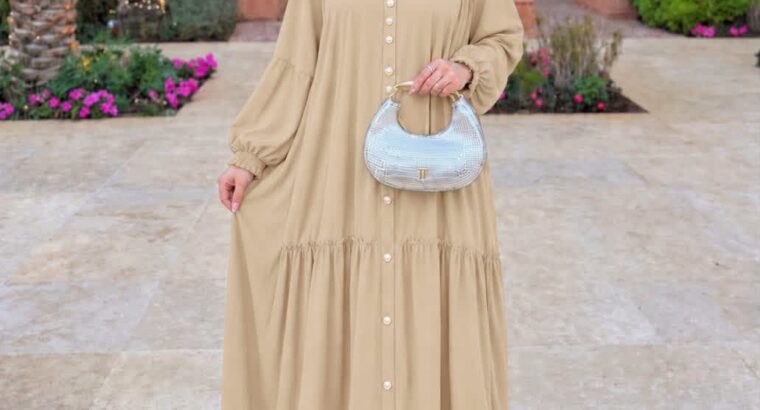 Robe Ample en Coton avec Voile Assorti