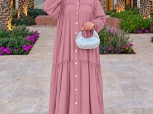 Robe Ample en Coton avec Voile Assorti